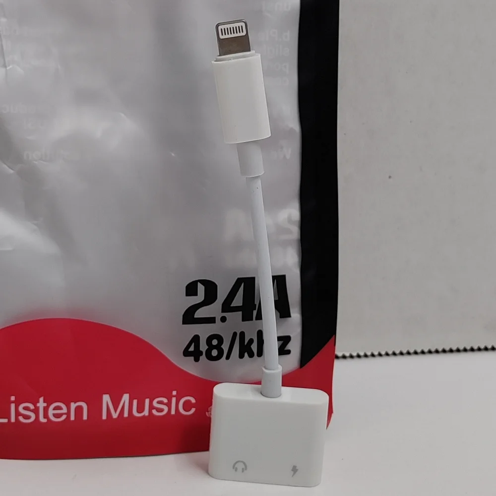 Dual Adapter 3.5mm Headphone & Charger 2 in 1 Adapter for iPhone 12 11 XR XS X 8